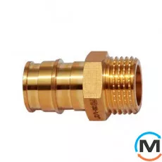 Муфта із зовнішнім різьбленням FADO FAST LINE ЛАТУНЬ 20х1/2, Тип різьблення: Зовнішня, Діаметр різьблення: 1/2", Діаметр (мм): 20, фото 