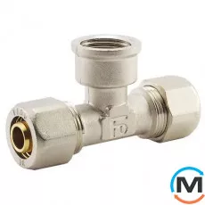 Обжим тройник с переходом на внутреннюю резьбу FADO COMPRESS 26х1''х26, Тип резьбы: Внутренняя, Диаметр резьбы: 1", Диаметр (мм): 26, фото 