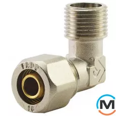 Обжим уголок с переходом на наружную резьбу FADO COMPRESS 16х1/2'', Тип резьбы: Наружная, Диаметр резьбы: 1/2", Диаметр (мм): 16, фото 