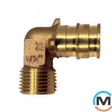 Кутник із зовнішнім різьбленням FADO FAST LINE ЛАТУНЬ 16х1/2 С, Тип різьблення: Зовнішня, Діаметр різьблення: 1/2", Діаметр (мм): 16, фото 