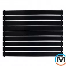 Горизонтальний дизайнерський радіатор опалення ARTTIDESIGN Livorno II G 9/612/1200/50 чорний матовий, фото 