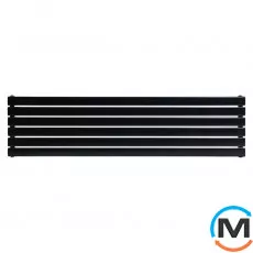 Горизонтальний дизайнерський радіатор опалення ARTTIDESIGN Livorno G 6/408/1600 чорний матовий, фото 