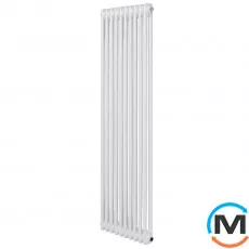Вертикальний радіатор опалення ARTTIDESIGN Bari II 10/1200/470/50 білий матовий, Підключення радіатора: Бокове, Виконання: Вертикальний, Колір: Білий, Висота (мм): 1200, Ширина (мм): 470, Кількість рядів: 2, фото 