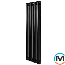 Вертикальний радіатор опалення ARTTIDESIGN Bari II 10/1800/470/50 чорний матовий, Підключення радіатора: Нижнє, Виконання: Вертикальний, Колір: Чорний, Висота (мм): 1800, Ширина (мм): 470, Кількість рядів: 2, фото 