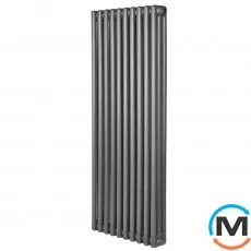 Вертикальний дизайнерський радіатор опалення ARTTIDESIGN Bari III 10/1800/470/50 сірий матовий, Підключення радіатора: Нижнє, Виконання: Вертикальний, Колір: Сірий, Висота (мм): 1800, Ширина (мм): 470, Кількість рядів: 3, фото 
