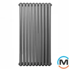 Вертикальний дизайнерський радіатор опалення ARTTIDESIGN Verona 10/1200/600 сірий матовий, фото 