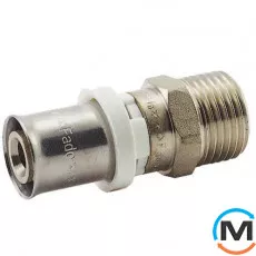 Пресс муфта с переходом на наружную резьбу FADO PRESS 16x3/4", Тип резьбы: Наружная, Диаметр резьбы: 3/4", Диаметр (мм): 16, фото 