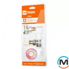Комплект Fado для підключення радіаторів 1/2", Варіант: Без ущільнення, фото 