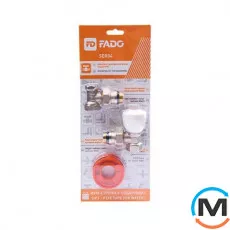 Комплект Fado для підключення радіаторів 1/2", Варіант: З ущільненням, фото 