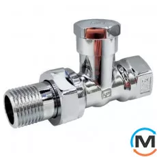 Кран радиаторный Хром Fado 1/2'' прямой нижний, Исполнение: Прямой, фото 