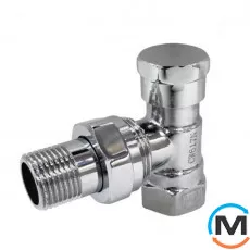 Кран радиаторный Хром Fado 1/2'' угловой нижний, Исполнение: Угловой, фото 