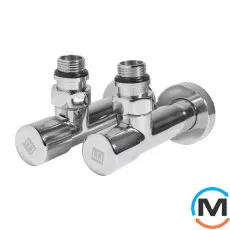 Комплект дизайн кранів Ideale Dante 1/2”x1/2” хром, Колір: Хром, фото 