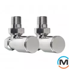 Комплект кранів для сушки для рушників Ideale 1/2” хром, фото 