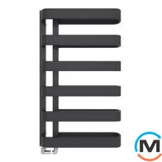 Сушка для рушників дизайнерська Ideale Gia 11 6/850/500 чорний, Колір: Чорний, Висота (мм): 850, фото 