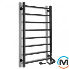 Сушка для рушників електричний Laris Альфа ЧФ(Ч) 8 500 х 800 праве підключення R3, Виконання: Правий, Висота (мм): 800, Ширина (мм): 525, фото 