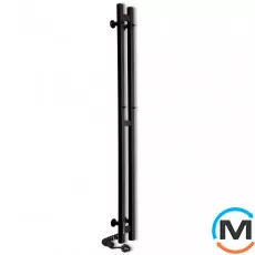 Сушка для рушників електрична Laris Дует ЧФ(Ч) 3 80 х 1200 ліве підключення (Чорний колір) R3, Виконання: Лівий, фото 