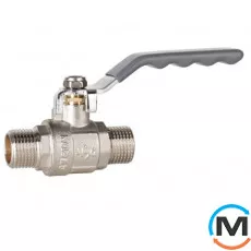 Кран кульовий 1/2" ПН ручка ASG+, Тип різьблення: Зовнішня/Зовнішня, Діаметр різьблення: 1/2", Модифікація: Серая ручка, Виконання: Прямий, Тип ручки: Ручка, фото 