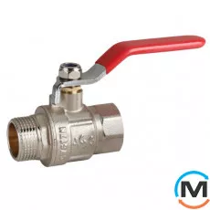 Кран кульовий 1 1/4" НВ ручка ASG, Тип різьблення: Внутрішня/Зовнішня, Діаметр різьблення: 1 1/4", Модифікація: Червона ручка, Виконання: Прямий, Тип ручки: Ручка, фото 