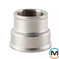 Муфта редукційна 1 1/2" х 1" нікель ASG, Тип різьблення: Внутрішня/Внутрішня, Діаметр різьблення: 1 1/2 "х1", Виконання: Редукційна, фото 