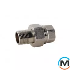 Зганяння-американка 2" нікель ASG, Діаметр різьблення: 2", Виконання: Пряма, фото 