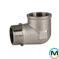 Кутник 3/4" ВН нікель ASG, Тип різьблення: Внутрішня/Зовнішня, Діаметр різьблення: 3/4", фото 