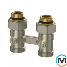 Вузол нижнього підключення 1/2"x3/4" прямий ASG, Конструкція: Кульовий, Виконання: Прямий, фото 