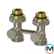 Вузол нижнього підключення вентильний 1/2"x3/4" прямий ASG, Конструкція: Вентильний, Виконання: Прямий, фото 