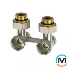 Вузол нижнього підключення вентильний 1/2"x3/4" кутовий ASG, Конструкція: Вентильний, Виконання: Кутовий, фото 