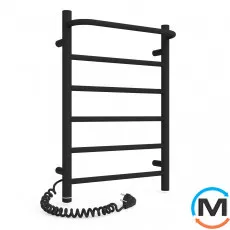 Сушка для рушників електрична Laris Прайм ЧФ(Ч) 6 400 х 600 ліве підключення S3, Виконання: Лівий, Колір: Чорний, Висота (мм): 600, фото 