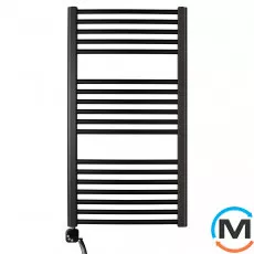 Електричний сушка для рушників Luxrad BASIC G 1200x500 чорний мат. структурний тен (600 Вт) з кабелем ліворуч, Модифікація: с кабелем, Виконання: Лівий, Висота (мм): 1200, Макс. потужність (Вт): 600, фото 