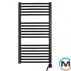 Електричний сушка для рушників Luxrad BASIC G 922x500 чорний мат. структурний тен (600 Вт) з кабелем праворуч, Модифікація: с кабелем, Виконання: Правий, Висота (мм): 922, Макс. потужність (Вт): 600, фото 