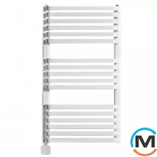 Електричний сушка для рушників Luxrad PIATTO 934x530 білий тен (600 Вт) прихований монтаж зліва, Модифікація: скрытый монтаж, Виконання: Лівий, Колір: Білий, фото 