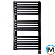Електричний рушникосушка Luxrad PIATTO 934x530 чорний матовий структурний тен (600 Вт), Модифікація: скрытый монтаж, Виконання: Правий, Колір: Чорний, фото 