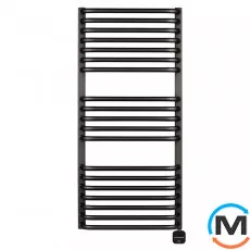 Електричний сушка для рушників Luxrad SALTO I 920x430 чорний мат. структурний тен (300 Вт), Модифікація: скрытый монтаж, Виконання: Правий, Колір: Чорний, Висота (мм): 920, фото 