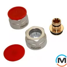 З'єднання різьбове для труб Rehau Rautherm S 17, Тип різьблення: Внутрішня, Діаметр різьблення: 3/4", Модифікація: для труб Rehau Rautherm S 17, Діаметр (мм): 17, Робочий тиск (бар): 10, Матеріал: Латунь оцинкована, фото 