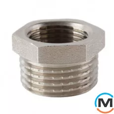 Футорка 1"х1/2" нікель ASG, Діаметр різьблення: 1"х1/2", фото 