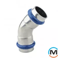 Колено ASG INOX 45x54, Градус (град.): 45, Диаметр (мм): 54, фото 