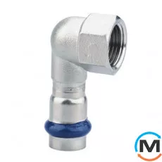 Коліно коротке 90 з внутрішнім різьбленням ASG INOX 22х1/2", Тип різьблення: Внутрішня, Діаметр різьблення: 1/2", Діаметр (мм): 22, фото 