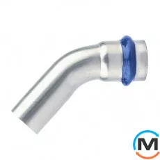 Коліно вн/зовні ASG INOX 45x28, Градус (град.): 45, Діаметр (мм): 28, фото 