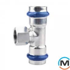 Трійник із внутрішнім різьбленням ASG INOX 18х3/4", Тип різьблення: Внутрішня, Діаметр різьблення: 3/4", Діаметр (мм): 18, фото 