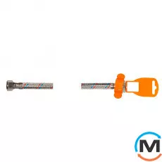 Шланг для води FADO 30 см 1/2" x 3/8" ВВ, Тип різьблення: Внутрішня, Діаметр різьблення: 1/2"x 3/8", Довжина (см): 30, фото 