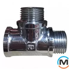 Хром FADO трійник 1/2" ВЗЗ, Тип різьблення: Внутрішня/Зовнішня/Зовнішня, Діаметр різьблення: 1/2", фото 