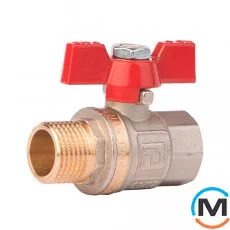 Кран кульовий Fado Classic PN30 15 1/2'' НВ, Тип різьблення: Внутрішня/Зовнішня, Діаметр різьблення: 1/2'', Тип ручки: Метелик, фото 