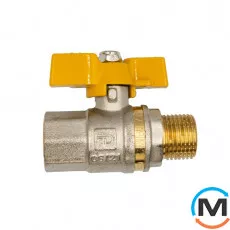 Кран кульовий Fado ГАЗ 20 3/4" НВ, Тип різьблення: Внутрішня/Зовнішня, Діаметр різьблення: 3/4'', Тип ручки: Метелик, фото 