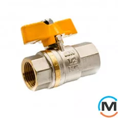 Кран кульовий Fado ГАЗ 15 1/2 ВВ, Тип різьблення: Внутрішня/Внутрішня, Діаметр різьблення: 1/2'', Тип ручки: Метелик, фото 