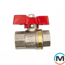 Кран кульовий Fado New PN40 15 1/2'' ВВ, Тип різьблення: Внутрішня/Внутрішня, Діаметр різьблення: 1/2'', Тип ручки: Метелик, фото 