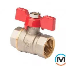 Кран кульовий Fado Modern 1/2" ВВ, Тип різьблення: Внутрішня/Внутрішня, Діаметр різьблення: 1/2'', Тип ручки: Метелик, фото 