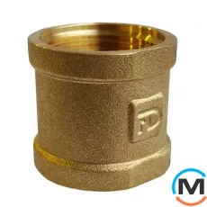 Латунь FADO муфта 3/4", Діаметр різьблення: 3/4", Виконання: Пряма, фото 