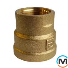 Латунь FADO муфта редукційна 1/2"х3/4", Діаметр різьблення: 1/2"х3/4", Виконання: Редукційна, фото 