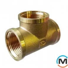 Латунь FADO трійник редукційний 3/4"x1/2"x3/4" ВВВ, Тип різьблення: Внутрішня/Внутрішня/Внутрішня, Діаметр різьблення: 3/4"x1/2"x3/4", фото 